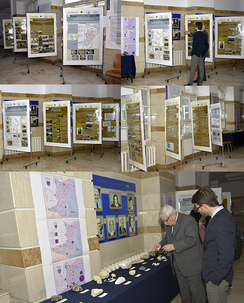 în Holul Senatului UOC au fost expuse posterele prezentate în premieră la Muzeul de Geologie din București în cadrul conferinței din 29 noiembrie 2018