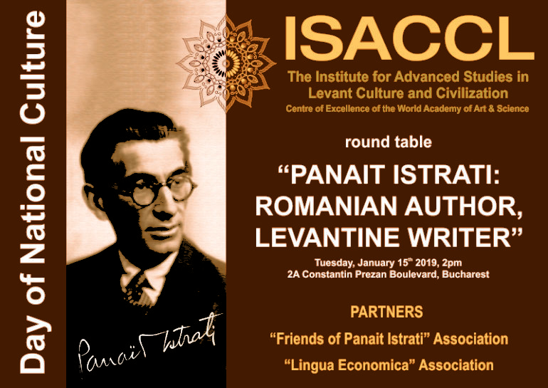Round table on the theme of “Panait Istrati, Romanian writer, Levantine author”