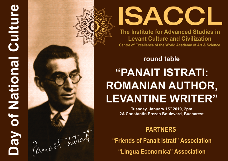 “PANAIT ISTRATI: ROMANIAN AUTHOR, LEVANTINE WRITER”